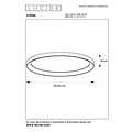 Lucide VIDAL - Plafonnière - Ø 48 cm - LED Dimb. - 1x38W 2700K - Zwart