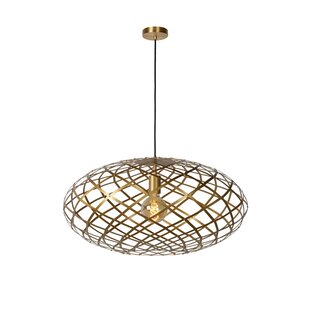 Lucide WOLFRAM - Pendant lamp - Ø 65 cm - 1xE27 - Matt Gold / Brass