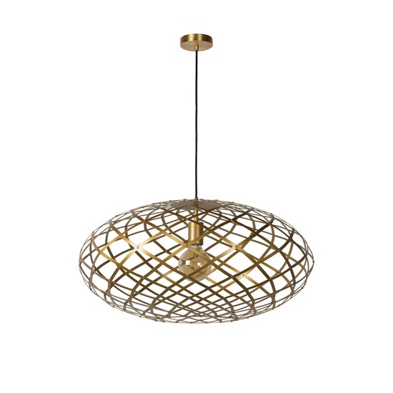 Lucide WOLFRAM - Hanglamp - Ø 65 cm - 1xE27 - Mat Goud / Messing