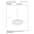 Lucide WOLFRAM - Hanglamp - Ø 65 cm - 1xE27 - Mat Goud / Messing