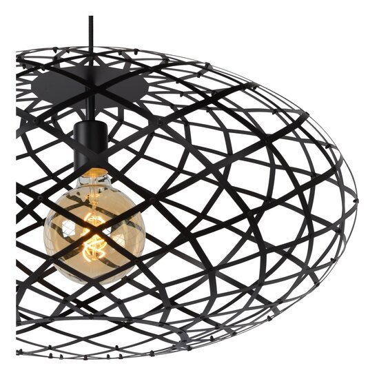 Lucide WOLFRAM - Pendelleuchte - Ø 65 cm - 1xE27 - Schwarz