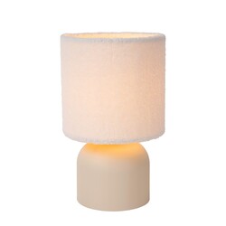 Lucide WOOLLY - Tischleuchte - Ø 16 cm - 1xE14 - Beige