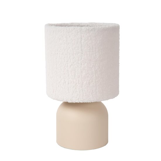 Lucide WOOLLY - Lámpara de mesa - Ø 16 cm - 1xE14 - Beige