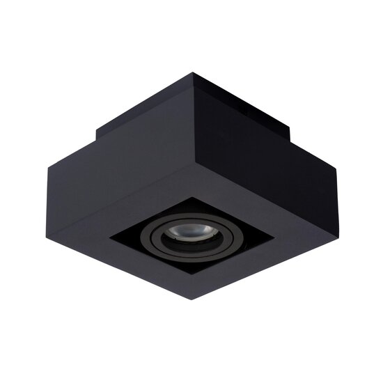Lucide XIRAX - Plafondspot - LED Dim to warm - GU10 - 1x5W 2200K/3000K - Zwart