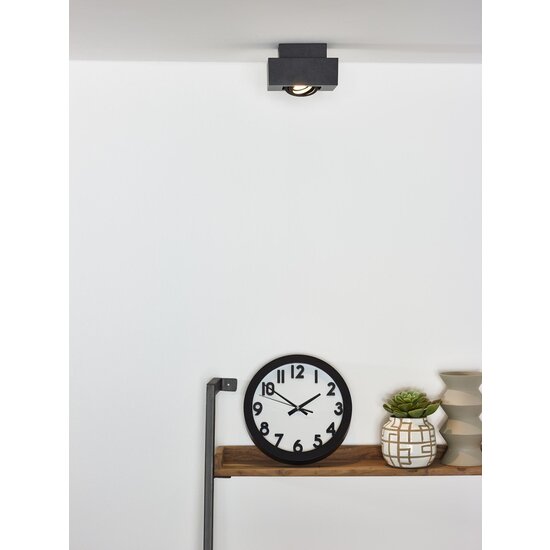 Lucide XIRAX - Plafondspot - LED Dim to warm - GU10 - 1x5W 2200K/3000K - Zwart