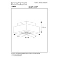 Lucide XIRAX - Plafondspot - LED Dim to warm - GU10 - 1x5W 2200K/3000K - Zwart