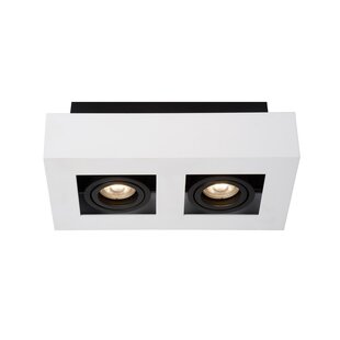 Lucide XIRAX - Spot de plafond - LED Dim to warm - GU10 - 2x5W 2200K/3000K - Blanc