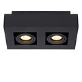 Lucide XIRAX - Foco de techo - LED de intensidad regulable a cálida - GU10 - 2x5W 2200K/3000K - Negro