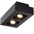 Lucide XIRAX - Foco de techo - LED de intensidad regulable a cálida - GU10 - 2x5W 2200K/3000K - Negro
