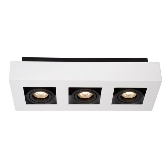 Lucide XIRAX - Spot de plafond - LED Dim to warm - GU10 - 3x5W 2200K/3000K - Blanc