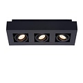 Lucide XIRAX - Foco de techo - LED de intensidad regulable a cálida - GU10 - 3x5W 2200K/3000K - Negro