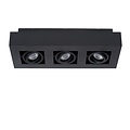 Lucide XIRAX - Foco de techo - LED de intensidad regulable a cálida - GU10 - 3x5W 2200K/3000K - Negro
