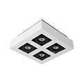 Lucide XIRAX - Foco de techo - LED de intensidad regulable a cálida - GU10 - 4x5W 2200K/3000K - Blanco