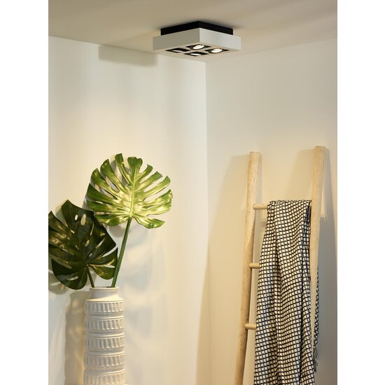 Lucide XIRAX - Spot de plafond - LED Dim to warm - GU10 - 4x5W 2200K/3000K - Blanc