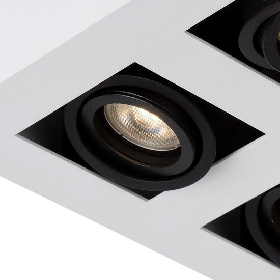 Lucide XIRAX - Spot de plafond - LED Dim to warm - GU10 - 4x5W 2200K/3000K - Blanc