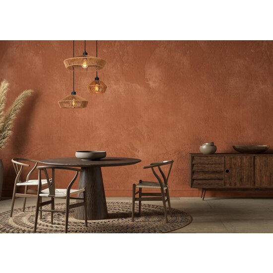 Lucide YUNKAI - Hanglamp - Ø 60 cm - 3xE27 - Naturel