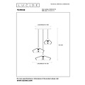 Lucide YUNKAI - Suspension - Ø 60 cm - 3xE27 - Naturel
