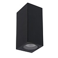 Lucide ZARO - Foco de pared / Lámpara de pared Interior/Exterior - 2xGU10 - IP44 - Negro