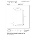 Lucide ZARO - Wandspot / Wandlamp Binnen/Buiten - 2xGU10 - IP44 - Zwart