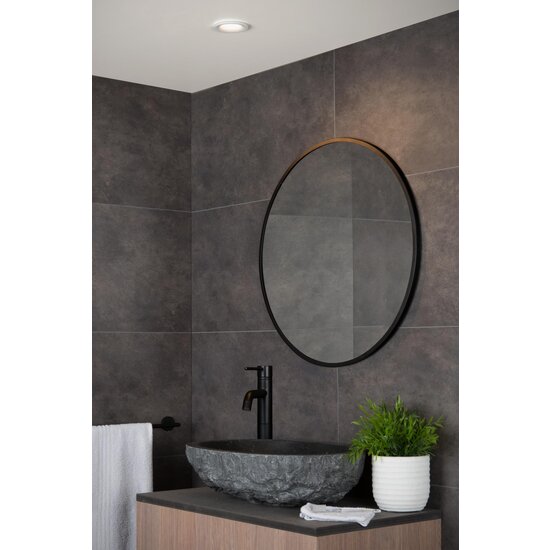 Lucide ZIVA - Spot encastrable Salle de Bain - Ø 8,5 cm - 1xGU10 - IP44 - Blanc