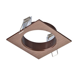 Spot encastré bronze trou carré taille 80mm taille extérieure 93,7 mm