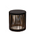 LUCIDE Lucide Pingi - Lámpara de mesa recargable negra interior/exterior - Accu/Batería - Ø 33,5 cm - LED Dim. - 1x3W 3000K/3200K - IP44