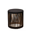 LUCIDE Lucide Pingi - Lampe de Table Rechargeable Noire Intérieur/Extérieur - Accu/Batterie - Ø 33,5 cm - LED Dim. - 1x3W 3000K/3200K - IP44