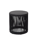 Lucide Pingi - Lámpara de mesa recargable negra interior/exterior - Accu/Batería - Ø 33,5 cm - LED Dim. - 1x3W 3000K/3200K - IP44