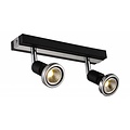 Fantasia Robus Deckenleuchte ausrichtbar schwarz-chrom, 2x GU10 LED 5W, 3000K, 250mm lang