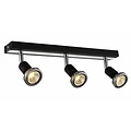 Deckenleuchte LED weiß/schwarz/chrom/gebürsteter Stahl 3xGU10 5W 77mm H