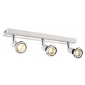 Plafonnier LED blanc/noir/chrome/acier brossé 3xGU10 5W 77mm H