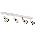 Fantasia Robus lámpara de techo LED negro-cromo, 4x GU10 5W (incl.), 3000K blanco cálido, 367 lúmenes, orientable, IP20, 550x51x77mm