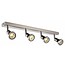 Fantasia Robus rectangular ceiling lamp white-chrome, 4x GU10 LED 5W included, 3000K warm white light