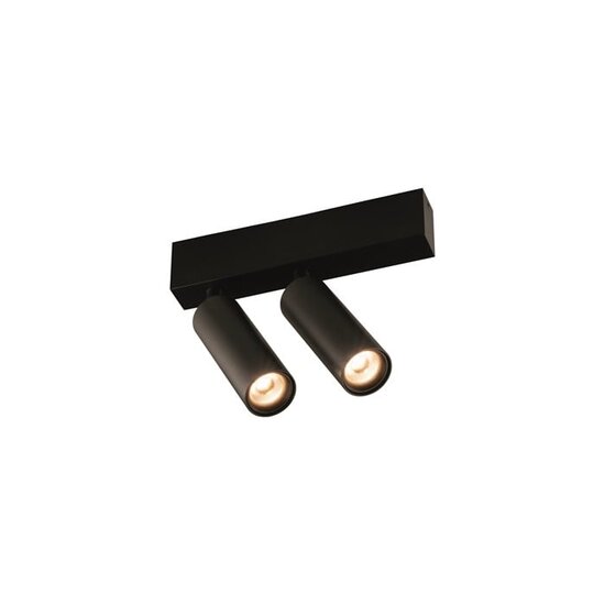 Fantasia Fantasia Lopal LED plafondspot, 2 richtbare lichtpunten, wit aluminium, 2700K, 360 lumen, IP20