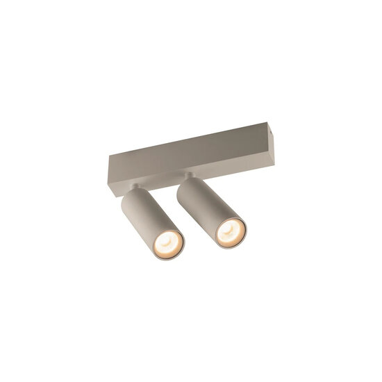 Fantasia Fantasia Lopal LED plafondspot, 2 richtbare lichtpunten, wit aluminium, 2700K, 360 lumen, IP20