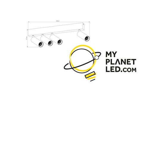 Spot LED LOPAL 4L 4x 4,5W noir