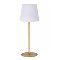 Lucide TYON – Wiederaufladbare Tischleuchte für Innen/Außen – Akku/Batterie – Ø 15 cm – LED-Dimmung. - IP65 - Mattgold / Messing