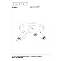 Lucide GRADO - Foco de techo - Ø 25 cm - 3xGU10 (MR11) - Negro