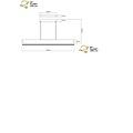 Lange pendel hanglamp 38 W LED strak zwart dimbaar licht boven & onder