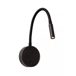 Lucide ASJA - Spot / Applique Murale Rechargeable - Accu/Batterie - LED 3 StepDim - 1x3W 2700K - Noir