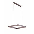 Fantasia Fantasia Pure square pendant light, integrated LED 31W, 2170 lumen, 3000K, Ø615 mm, white aluminium