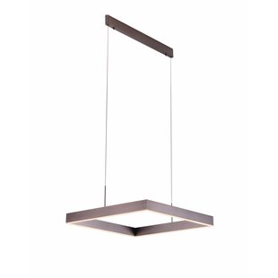 Lámpara colgante diseño cuadrado LED marrón, negro, blanco 31W