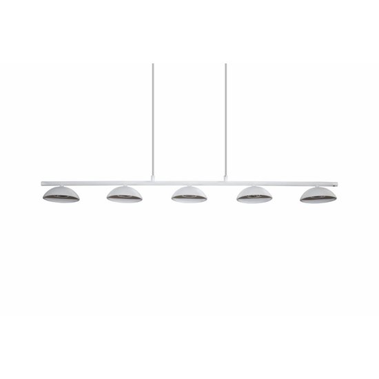 Lampe suspendue LED blanche longue dimmable avec 5x5W LED COB 1020mm