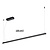 GURI LED pendel 38W 3000K 1200mm zwart dimbaar (3m kabel incl)