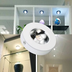 Romeo LED ultraplat 5 W zwart, wit of goud 75mm