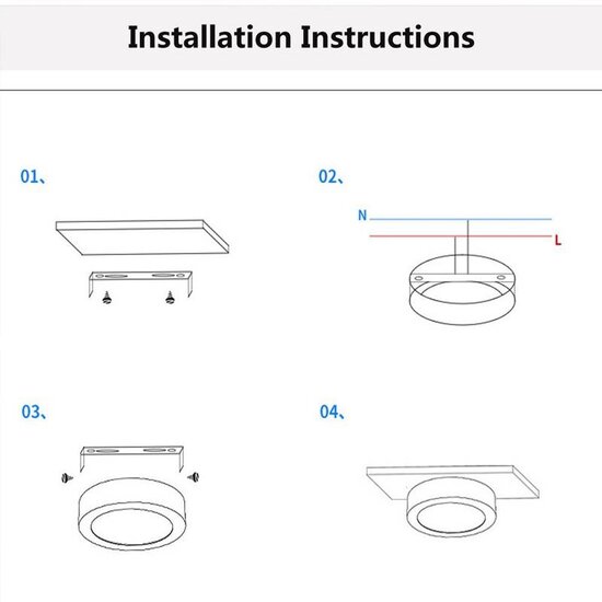 Romeo LED ultraplat 5 W zwart, wit of goud 75mm