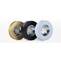 Romeo LED (10 Stück und mehr) ultraflach 5 W schwarz, weiß oder gold 75 mm
