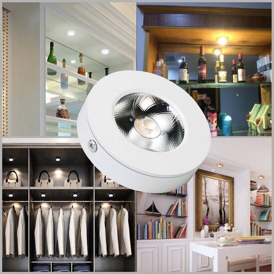 Romeo LED ultraflach 7 W schwarz, weiß oder gold 85mm