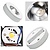 Romeo LED ultraflach 7 W schwarz, weiß oder gold 85mm