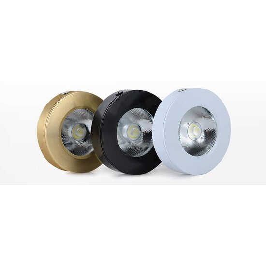 Romeo LED ultraflach 7 W schwarz, weiß oder gold 85mm